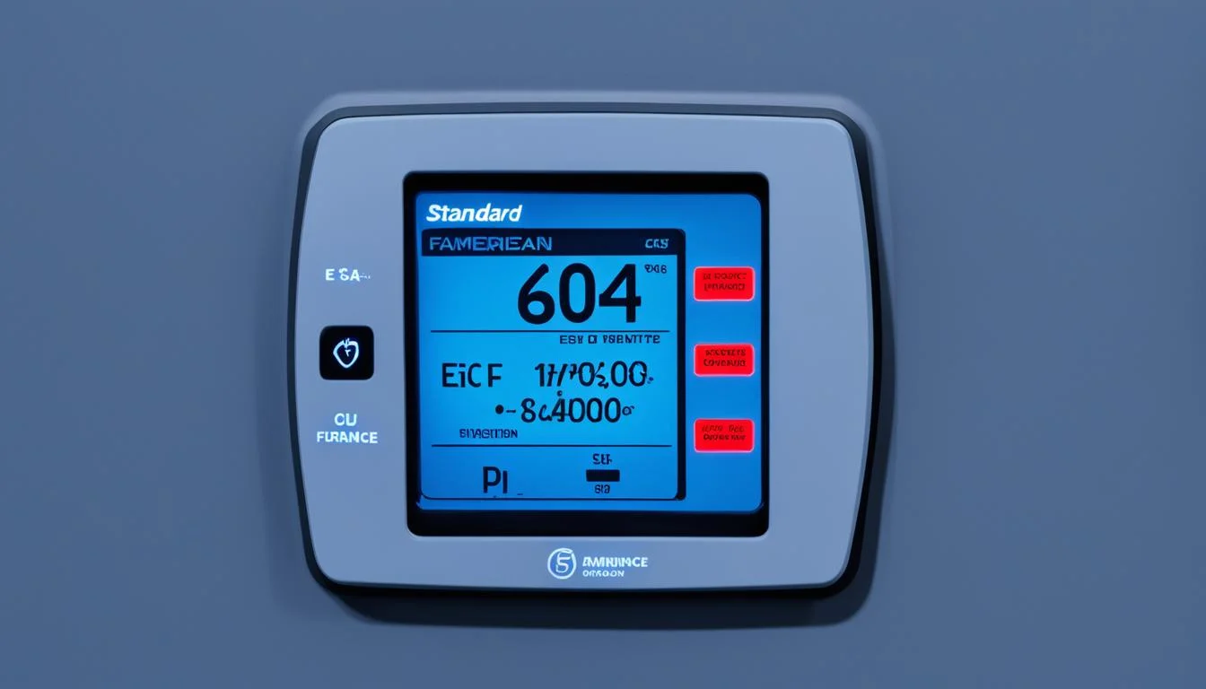 American Standard furnace code E04